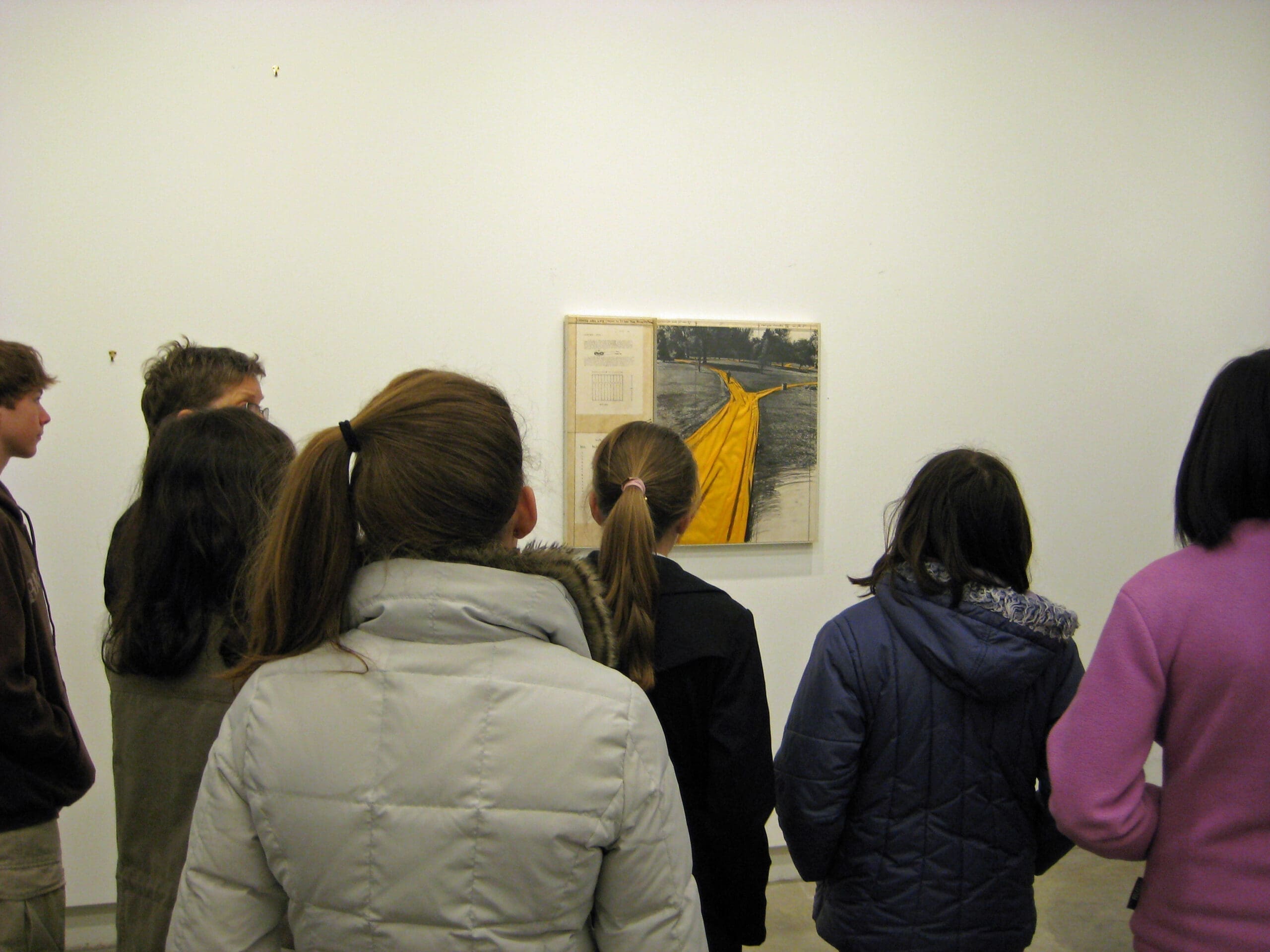 3-10-11 viewing the Christo artwork at the Akron Art Museum