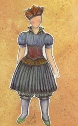Conceptual sketch of Tinkerbell costume by artist Inda Blatch-Geib. December 2007