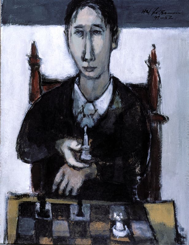 Undecided Hal Lotterman (Chicago, 1920 - ) 1949-1952 Oil on fiberboard 36 1/2 in. x 28 1/2 in. (92.71 cm x 72.39 cm) Museum Acquisition Fund 1953.8