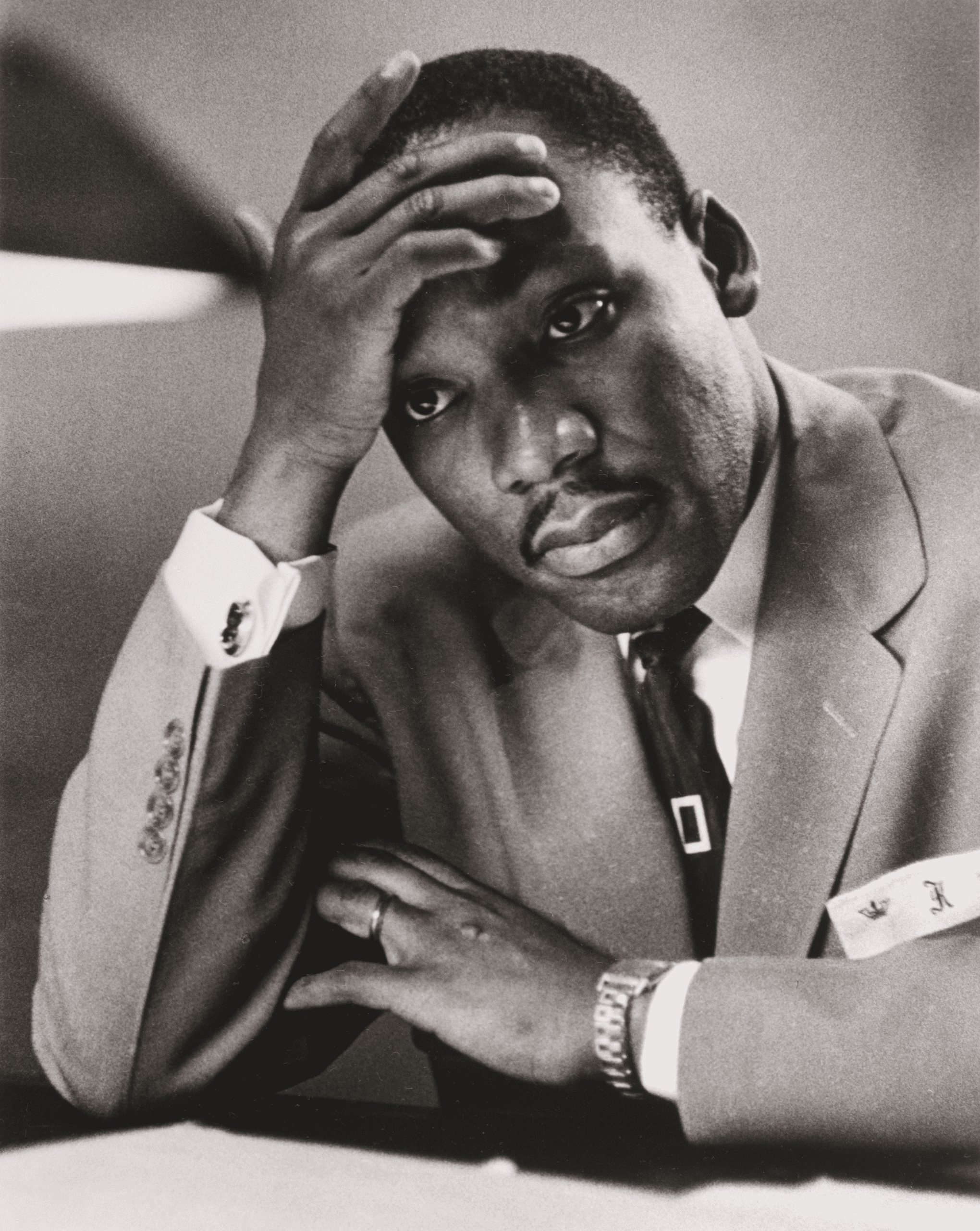 Dan Weiner. Martin Luther King, Jr., Montgomery, Alabama, 1956 (printed later). Collection of the Akron Art Museum. Museum Acquisition Fund 1997.35 b