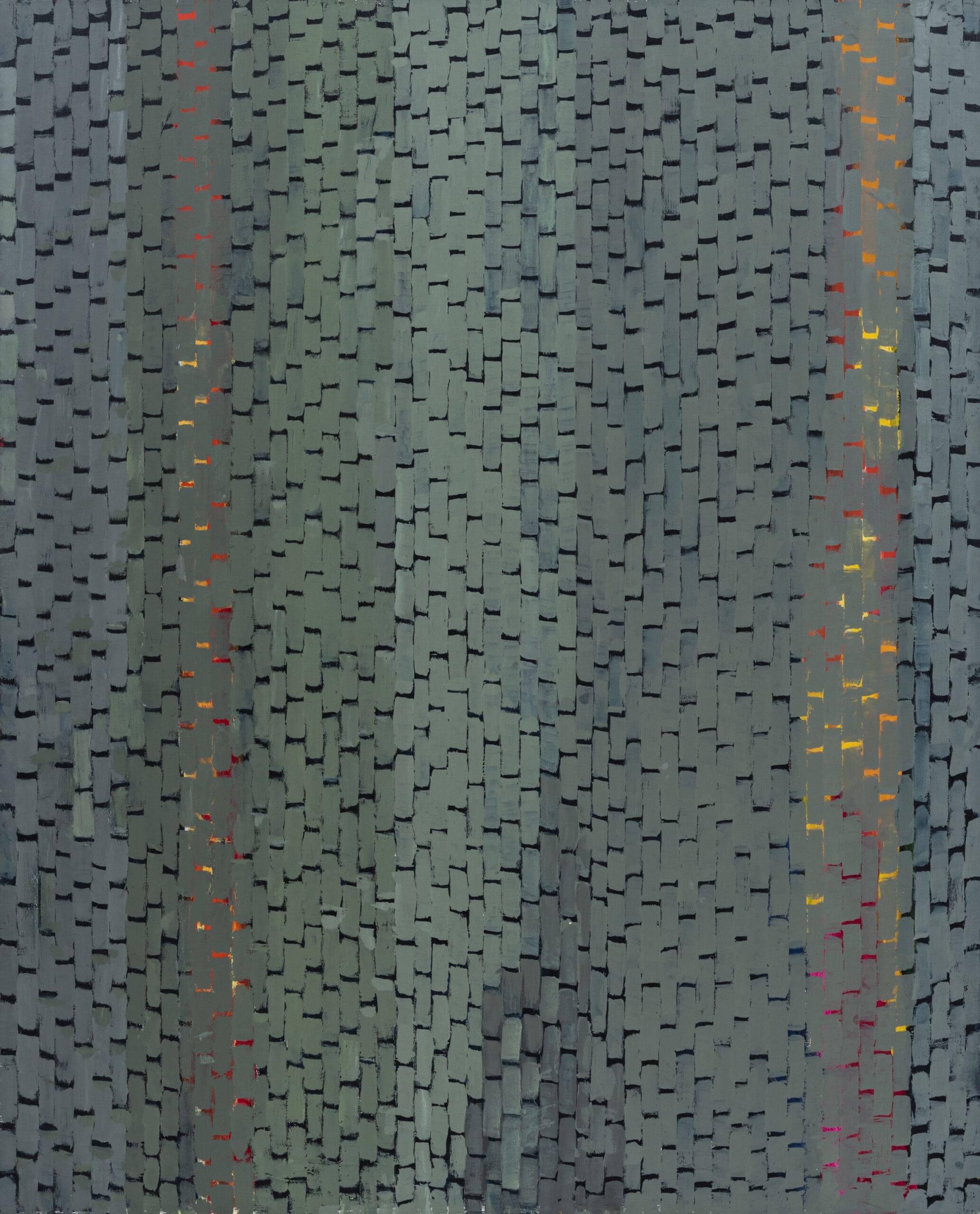Alma W. Thomas. Pond - Spring Awakening, 1972. Acrylic on canvas. 68 x 55 in. (172.7 x 139.7 cm). Collection of the Akron Art Museum. Gift of Mr. and Mrs. David K. Anderson 1976.32. ©Estate of Alma Woodsey Thomas