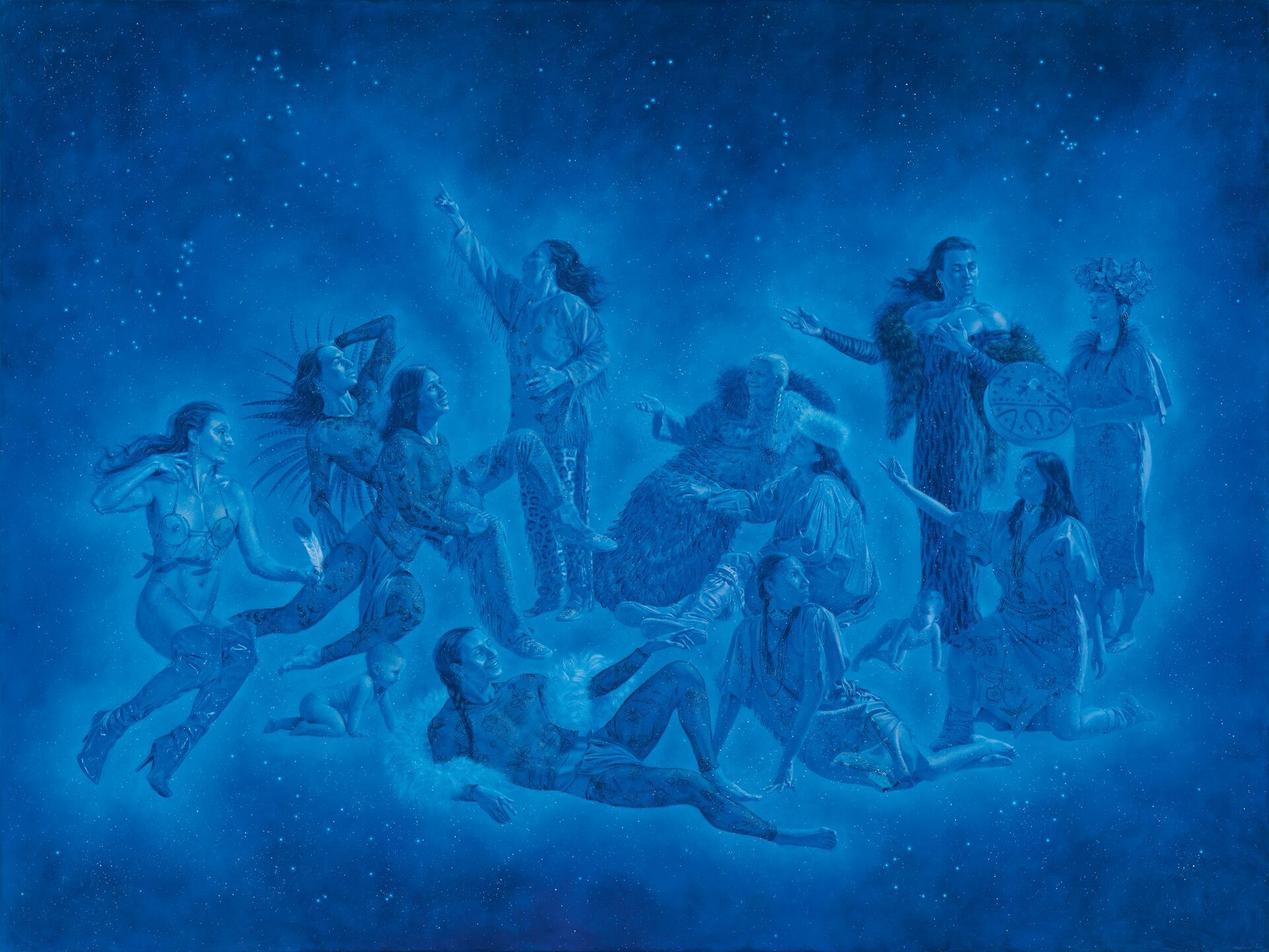 Kent Monkman. Constellation of Knowledge, 2022. Acrylic on canvas. Collection of Pierre Lassonde. © Kent Monkman.