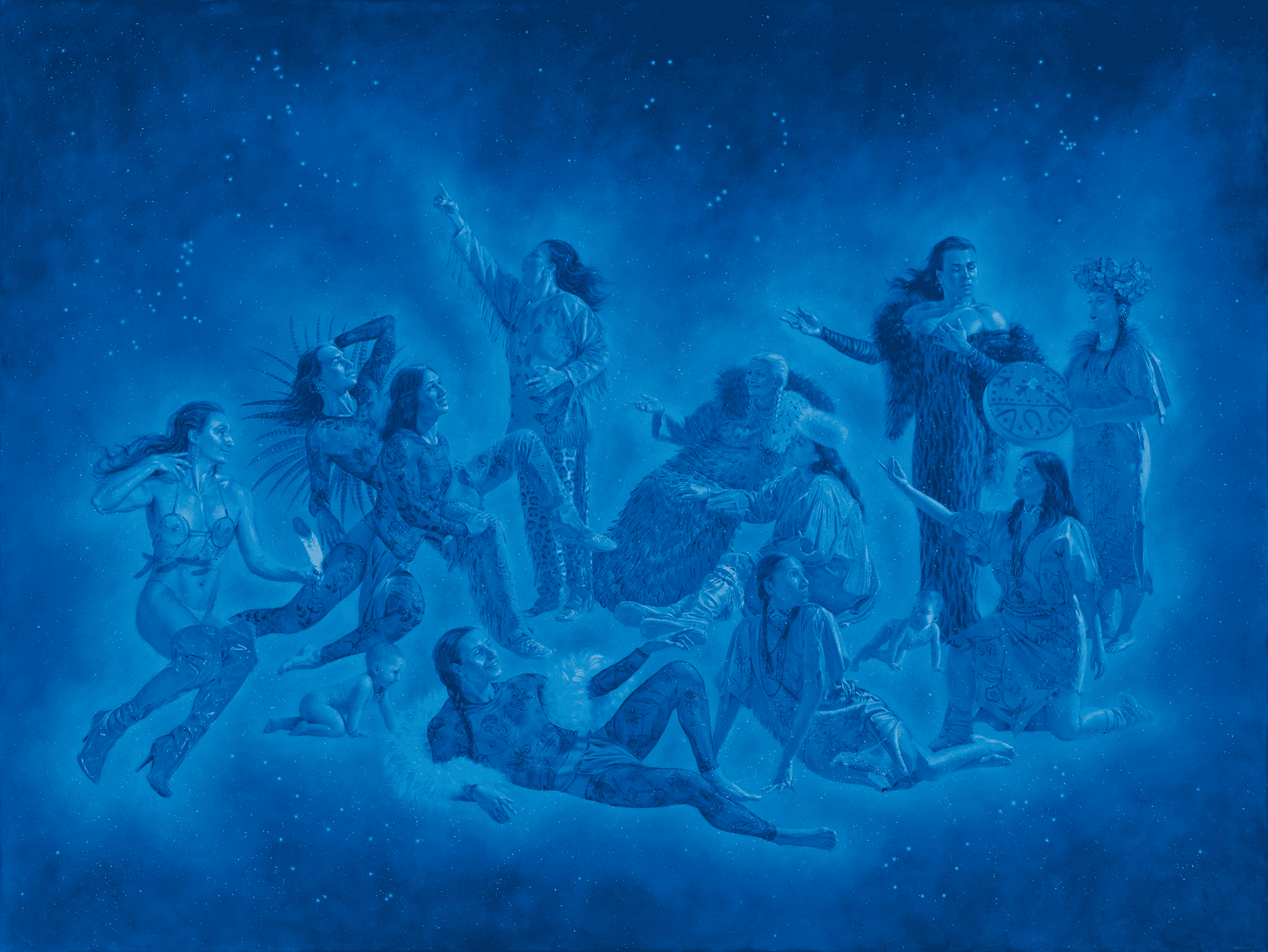 Kent Monkman. Constellation of Knowledge, 2022. Acrylic on canvas. Collection of Pierre Lassonde. © Kent Monkman.